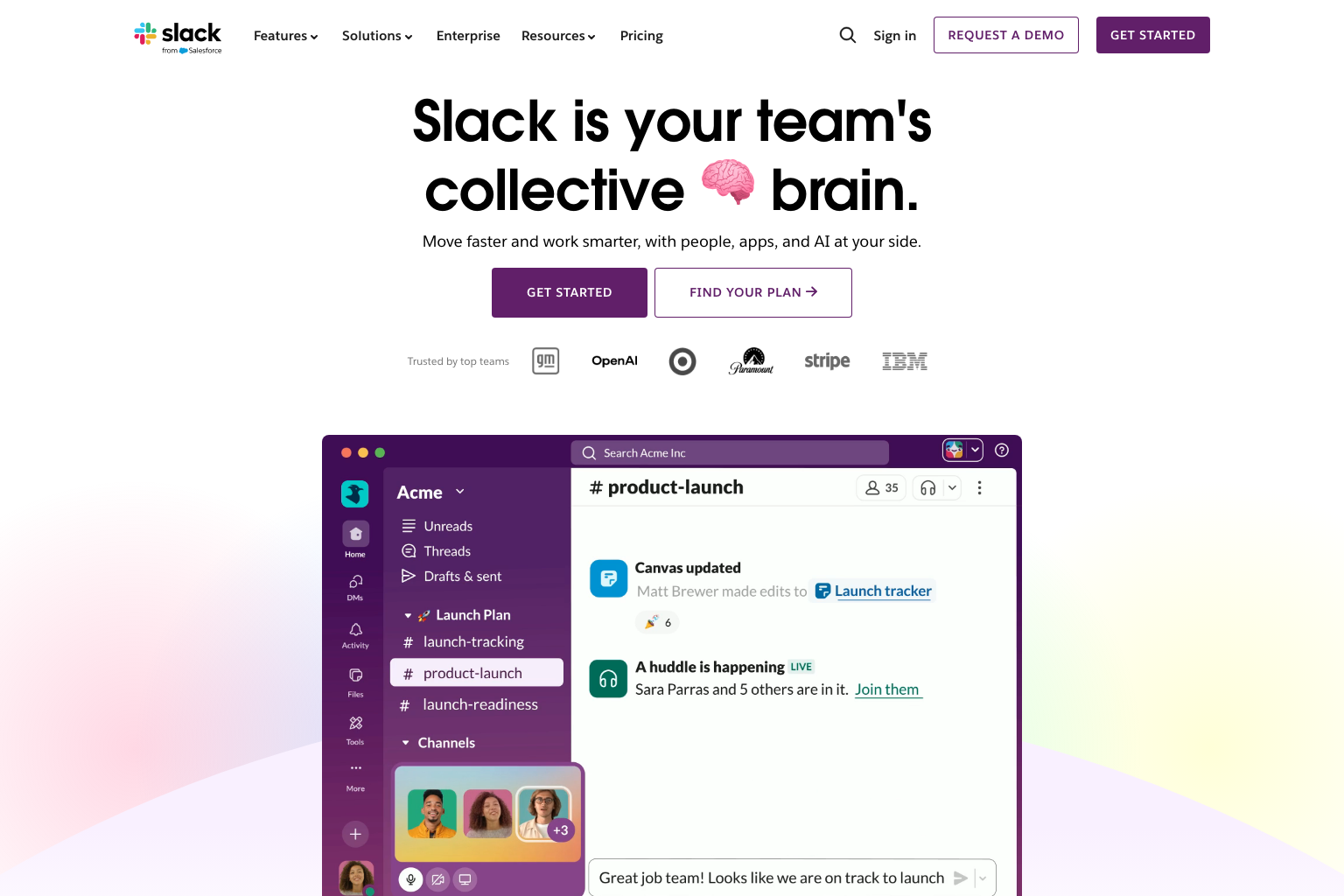 Slack website audit preview